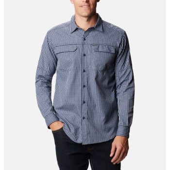 Columbia Muške Košulje - Silver Ridge 2.0 Plaid Long Sleeve Plave Sive | BRNC-35168